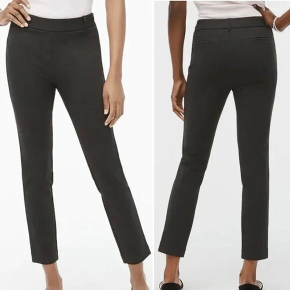 J. Crew Ponte Slim Work Ankle Pant in Black Size 16 EUC - Picture 1 of 11